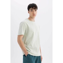 Defacto Erkek T-Shirt Mint Yeşili B7755AX/GN1181