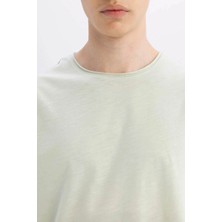 Defacto Erkek T-Shirt Mint Yeşili B7755AX/GN1181