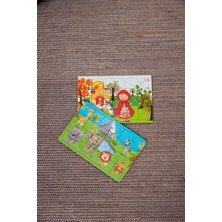 Hoby Games Okul Öncesi Başlangıç Yapboz Kırmızı Başlıklı Kız Ve Safari Puzzle Ahşap Puzzle Set