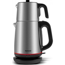 Homend Royaltea 1711h Inox Siyah Çay Makinesi