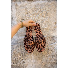 Laminta Goldeye Leopar Kadın Terlik