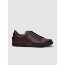 Cabani %100 Hakiki Deri Kahverengi Lastikli Erkek Sneaker