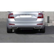 Ehiltek Skoda Octavia A7 Krom Egzoz Ucu Arka Difüzör 3 Parça 2013-2019 Arası