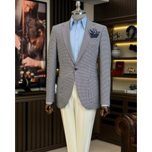 Terzi Adem Altun İtalyan stil slim fit torba cep erkek ceket siyah T12229