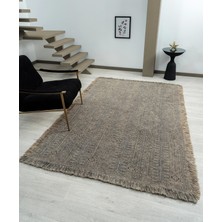 Carpetrium Home Antique Trk Stone - Dört Tarafı Saçaklı Pamuklu Yıkanabilir Kilim