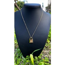 Queen Accessory Çelik L Harf Kolye