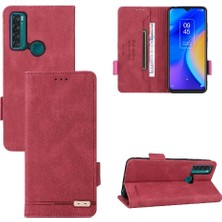 Tcl 20SE Kart Ekleme Deri Için Kılıf Folio Flip Case Tam Koruma (Yurt Dışından)