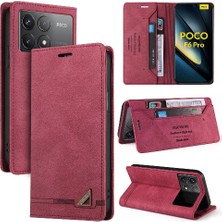 Xiaomi Poco F6 Pro Premium Deri Premium Deri Iki Için Flip Case (Yurt Dışından)