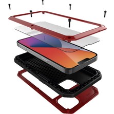 Iphone 14 Için Kılıf Alüminyum Alaşım Metal Kasa Toz Geçirmez Ağır 360 Tam (Yurt Dışından)