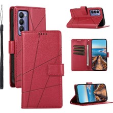 Tecno Camon 18P Kickstand Şok Emici Darbeye Dayanıklı Üç Için Flip Case (Yurt Dışından)