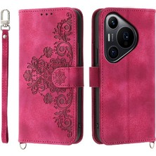 Huawei Pura 70 Pro Çoklu Kredi Kartı Yuvaları Bileklik Için Flip Case (Yurt Dışından)