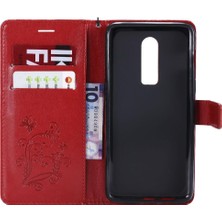 Oneplus 6 Için Flip Case Pu Deri Darbeye Kapak Manyetik Kapak ile (Yurt Dışından)