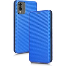 Nokia C32 Deri Folio Flip Case Kart Ekleme Manyetik Fiber Için Kılıf (Yurt Dışından)