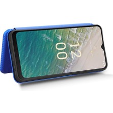 Nokia C32 Deri Folio Flip Case Kart Ekleme Manyetik Fiber Için Kılıf (Yurt Dışından)