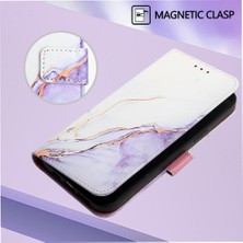 Tecno Spark 10 Pro Mermer Desen Kickstand Pu Deri Cüzdan Için Kılıf (Yurt Dışından)