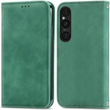 Sony Xperia 1 V Için Flip Case Darbeye Basit Iş Deri Kılıf (Yurt Dışından)