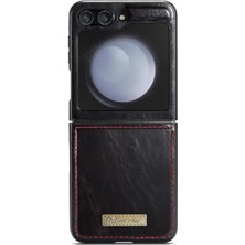 Samsung Galaxy Z Flip 5 5g Için Flip Case Kart Tutucu Kickstand Çılgın Pu (Yurt Dışından)