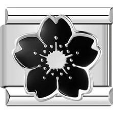İtalyan Charm Bileklik Italyan Charm Flowerblack