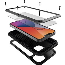 Iphone 14 Için Kılıf Alüminyum Alaşım Metal Kasa Toz Geçirmez Ağır 360 Tam (Yurt Dışından)