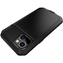 Iphone 14 Için Kılıf Alüminyum Alaşım Metal Kasa Toz Geçirmez Ağır 360 Tam (Yurt Dışından)