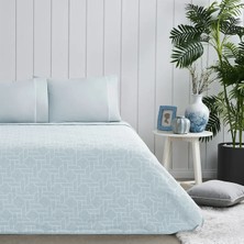 Taç Pike Takımı Jakarlı Callie Mavi Tek Kişilik