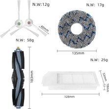 Benagee Takım Deebot T10/T10 Turbo Parçaları Hepa Filtre Ana Yan Fırça Paspas Pedi Robotlu Süpürge Yedek Aksesuar (Yurt Dışından)