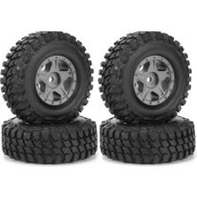 Blueleskyy 4 Adet 55MM 1.0 Inç Beadlock Jant Lastik Lastik Lastik 1/18 1/24 Rc Paletli Araba Traxxas TRX4M Eksenel SCX24 FCX24,3 (Yurt Dışından)