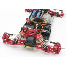 Blueleskyy Rc Araba Metal Ön Amortisör Wltoys 104001 Rc Uzaktan Kumanda Araba 1/10 Evrensel Metal Aksesuarları Kırmızı (Yurt Dışından)