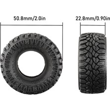 Blueleskyy Adet 50.8mm 1.0 Inç Süper Yumuşak Kauçuk Jant Lastik Lastik 1/18 1/24 Rc Paletli Araba Eksenel SCX24 AX24 Traxxas TRX4M Fms (Yurt Dışından)