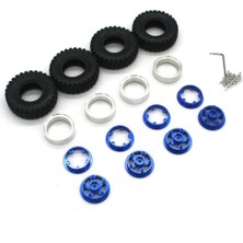 Blueleskyy 4 Adet 55MM 1.0 Metal Beadlock Tekerlek Lastik Lastik Seti Eksenel SCX24 Traxxas TRX4M Fms 1/18 1/24 Rc Araba Yükseltme Parçaları,1 (Yurt Dışından)