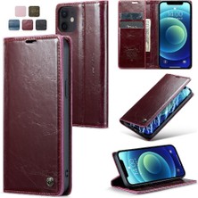 Iphone 12/12 Için Flip Case Pro Kickstand Retro Cüzdan Kapak Kart Tutucu (Yurt Dışından)