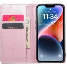 Iphone 14 Için Flip Case Artı Retro Cüzdan Kapak Çılgın At Pu Deri (Yurt Dışından)