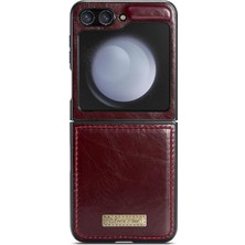 Samsung Galaxy Z Flip 5 5g Için Flip Case Kart Tutucu Kickstand Çılgın Pu (Yurt Dışından)