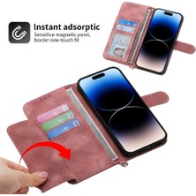 Iphone 14 Için Flip Case Pro Çoklu Kredi Kartı Yuvaları Bileklik Kabartmalı (Yurt Dışından)