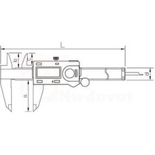 Asimeto AS-307 Dijital Kumpas 0-300 mm Abs Tip