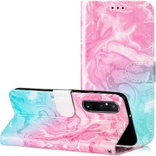 Sony Xperia 1 V Mermer Desen Pu Deri Cüzdan Kart Yuvaları Için Flip Case (Yurt Dışından)