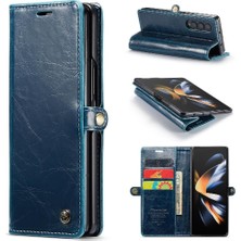 Samsung Galaxy Z Için Flip Case Fold 3 5g Kart Tutucu Retro Cüzdan Kapak (Yurt Dışından)