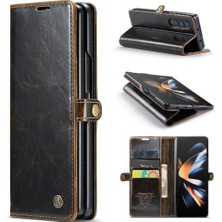 Samsung Galaxy Z Için Flip Case Fold 3 5g Kart Tutucu Retro Cüzdan Kapak (Yurt Dışından)