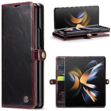 Samsung Galaxy Z Için Flip Case Fold 3 5g Kart Tutucu Retro Cüzdan Kapak (Yurt Dışından)