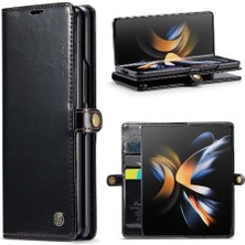 Samsung Galaxy Z Için Flip Case Fold 3 5g Kart Tutucu Retro Cüzdan Kapak (Yurt Dışından)