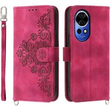 Huawei Nova 12 Için Flip Case Kabartmalı Bileklik Darbeye Çoklu Kart (Yurt Dışından)