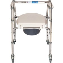 Medikaltec  Kovalı Komot Hasta Tuvalet ve Banyo Özellikli Tekerlekli Sandalye DM696