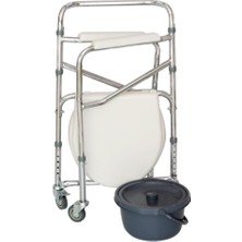 Medikaltec  Kovalı Komot Hasta Tuvalet ve Banyo Özellikli Tekerlekli Sandalye DM696