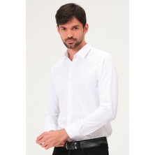 Bay Efendi Erkek Klasik Slim Fit Saten Gömlek