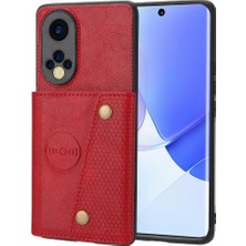 Cüzdan Kılıf Için Huawei Nova 9 Darbeye Koruyucu Kickstand Buit Demir (Yurt Dışından)