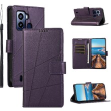 YH Mall Tecno Pop 6 Kickstand Üç Kart Yuvaları Için Flip Case Şok Emici (Yurt Dışından)