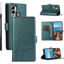 YH Mall Infinix Sıcak 12 Oyun Için Flip Case Kickstand Şok Emici Üç Kart (Yurt Dışından)