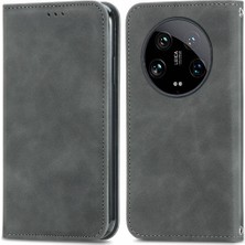 YH Mall Xiaomi 14 Için Flip Case Ultra 5g Cüzdan Basit Iş Deri Kılıf Flip (Yurt Dışından)