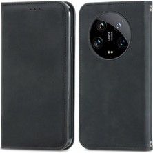 YH Mall Xiaomi 14 Için Flip Case Ultra 5g Cüzdan Basit Iş Deri Kılıf Flip (Yurt Dışından)