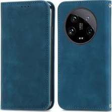 YH Mall Xiaomi 14 Için Flip Case Ultra 5g Cüzdan Basit Iş Deri Kılıf Flip (Yurt Dışından)